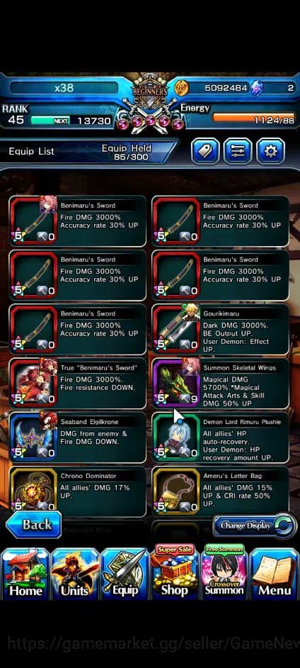 Grand Summoners Accounts Global|Rank 38|Fresh Starter| 2 Ascend | Shizu, Di image 6