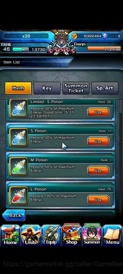 Grand Summoners Accounts Global|Rank 38|Fresh Starter| 2 Ascend | Shizu, Di image 9