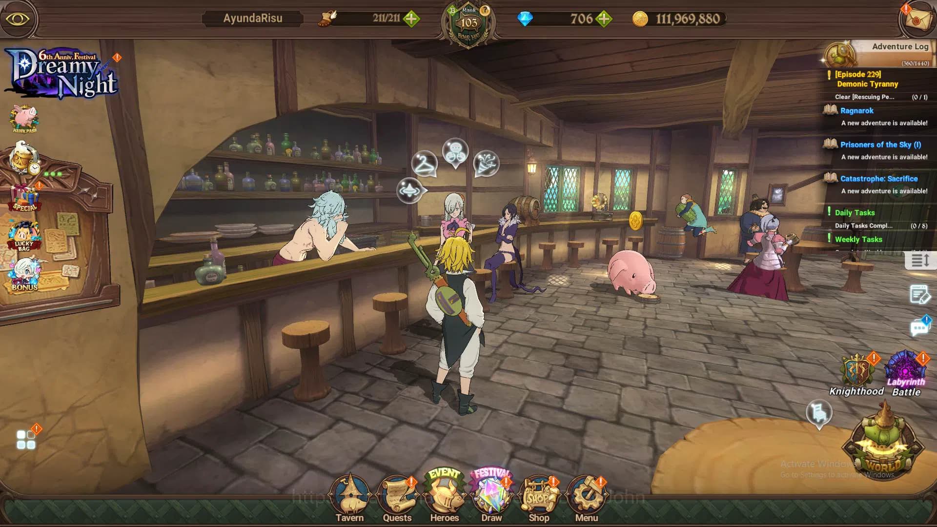 The Seven Deadly Sins: Grand Cross Accounts ASIA|DM706|5.2M CC|3LR Roxy2/6,Ban,Elizabeth|6coll image 1
