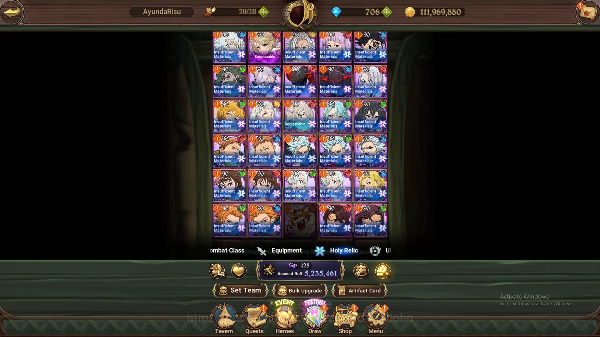 The Seven Deadly Sins: Grand Cross Accounts ASIA|DM706|5.2M CC|3LR Roxy2/6,Ban,Elizabeth|6coll image 13
