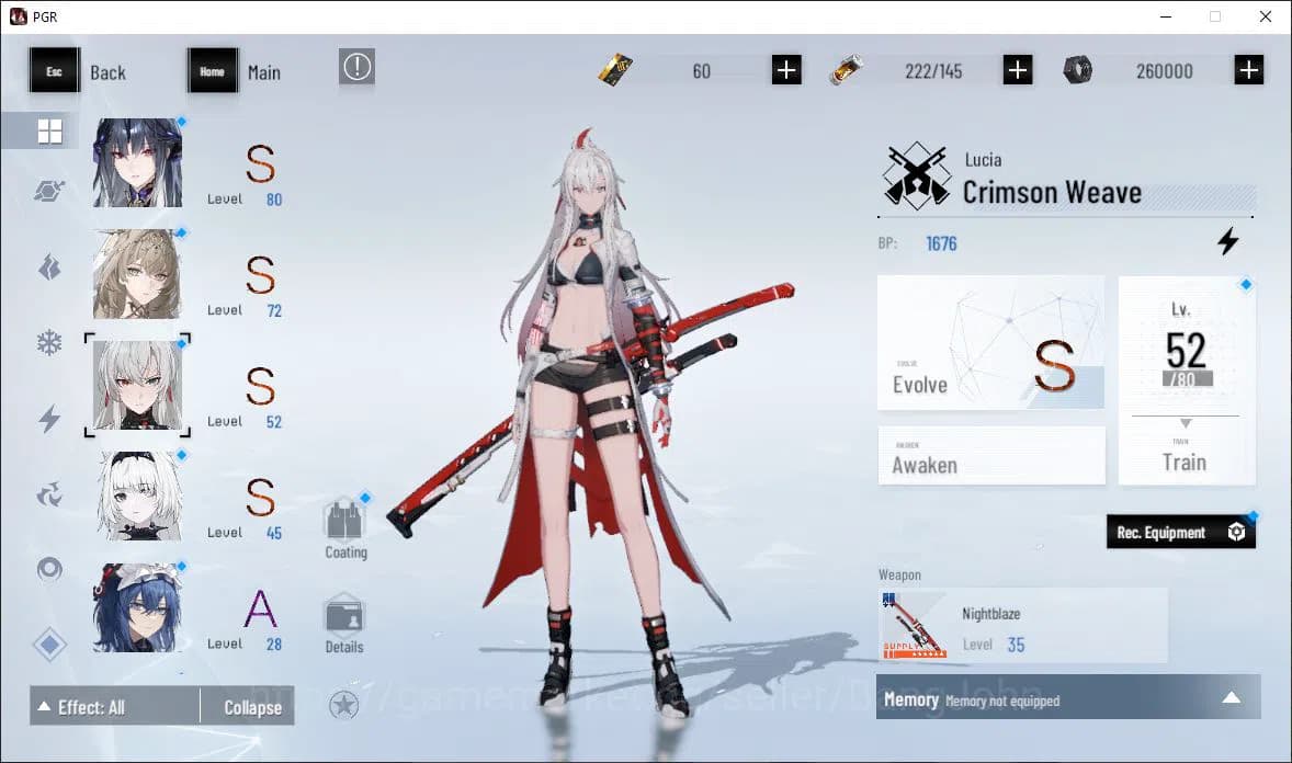 Punishing: Gray Raven Accounts ASIA|Lv 46 | [S Nirvantia,S Crepuscule,S LuciaCW,S image 12