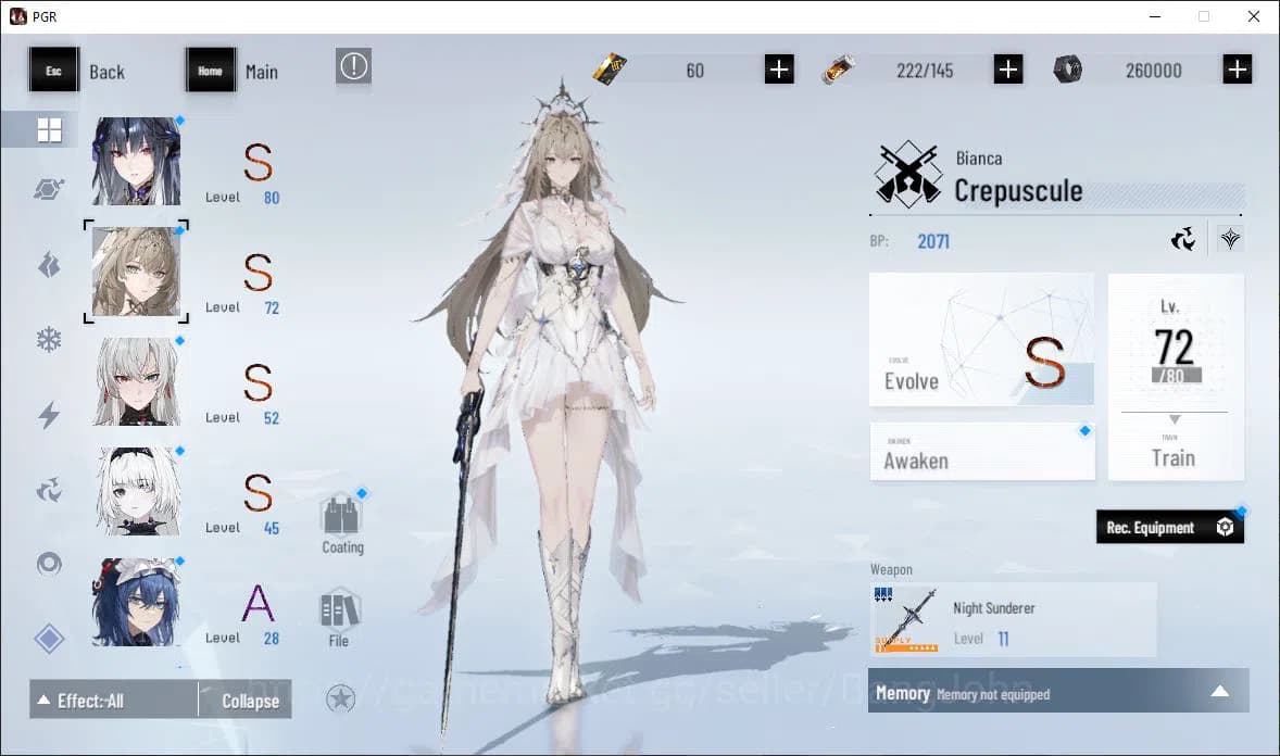 Punishing: Gray Raven Accounts ASIA|Lv 46 | [S Nirvantia,S Crepuscule,S LuciaCW,S image 13