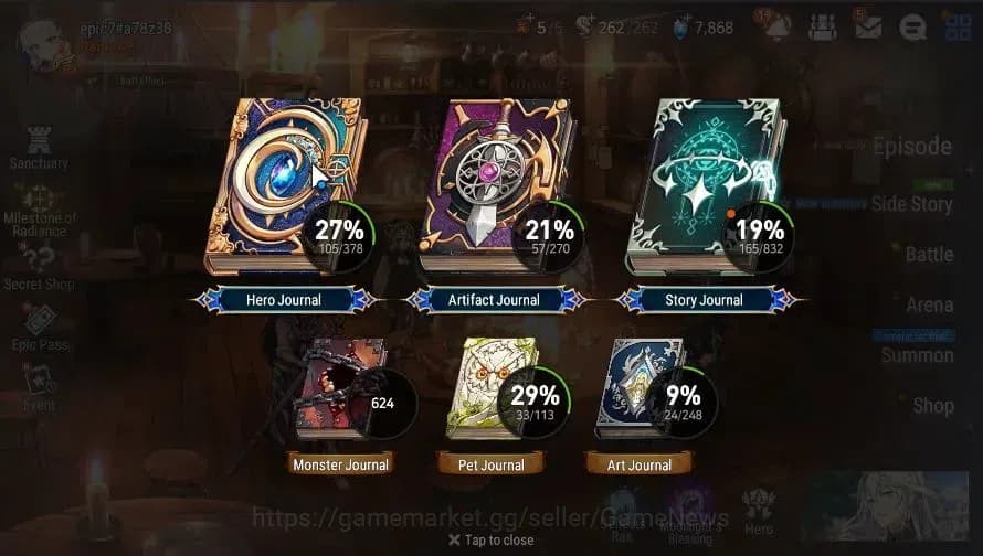 Epic Seven Accounts GLOBAL|UnVerif|5 ML(LW Peira,US Choux,CPavel,RRoan image 3