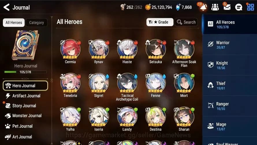 Epic Seven Accounts GLOBAL|UnVerif|5 ML(LW Peira,US Choux,CPavel,RRoan image 5