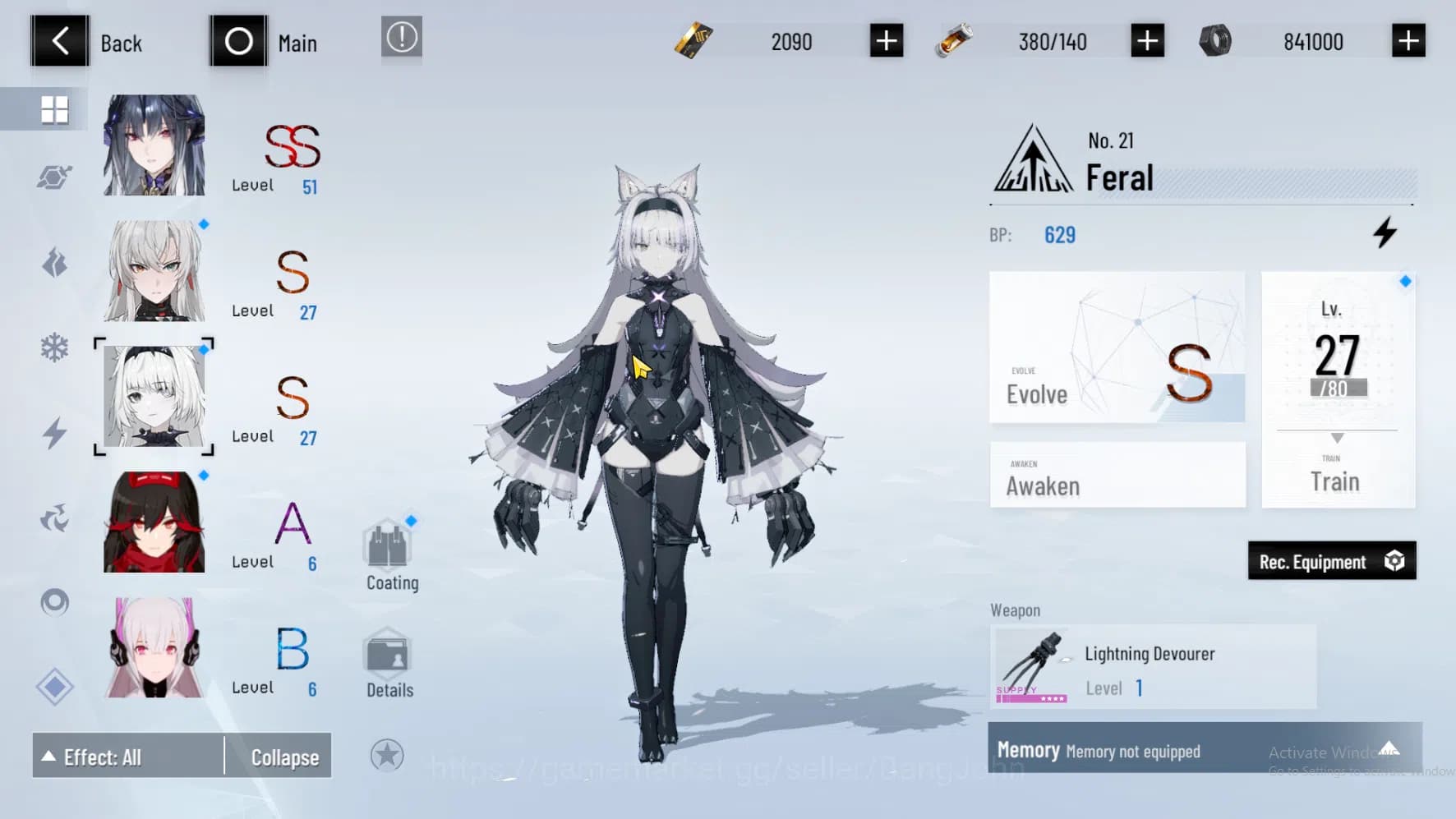 Punishing: Gray Raven Accounts ASIA PACIFIC | Nirvatia Dirge | Lucia CW | Feral | image 11