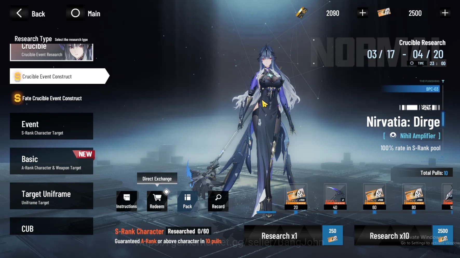 Punishing: Gray Raven Accounts ASIA PACIFIC | Nirvatia Dirge | Lucia CW | Feral | image 3