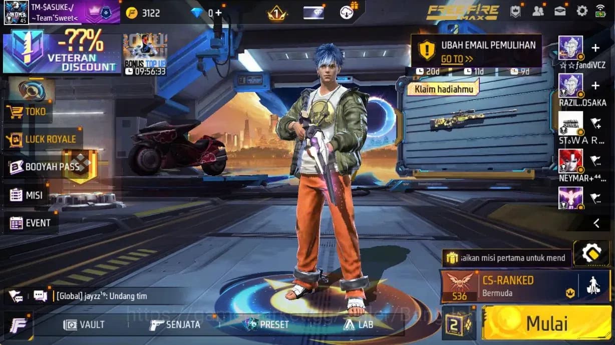 Free Fire Accounts Indonesia | M1887 Sterling Conqueror Evo Lv.2, Vau image 15