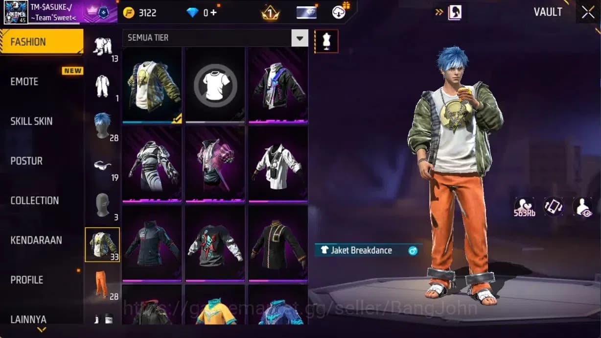 Free Fire Accounts Indonesia | M1887 Sterling Conqueror Evo Lv.2, Vau image 8