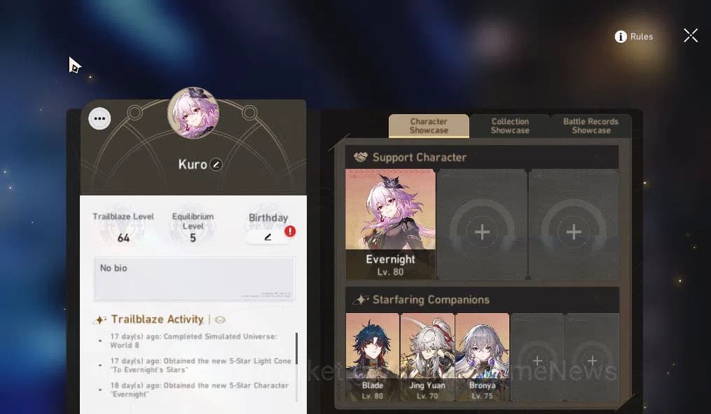 Honkai Star Rail Accounts Asia|TL 64|5 Limited|Evernight E1+Sign,Sparkle,Jin image 2