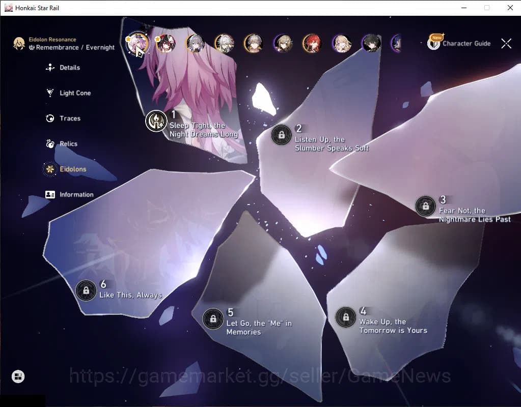 Honkai Star Rail Accounts Asia|TL 64|5 Limited|Evernight E1+Sign,Sparkle,Jin image 4