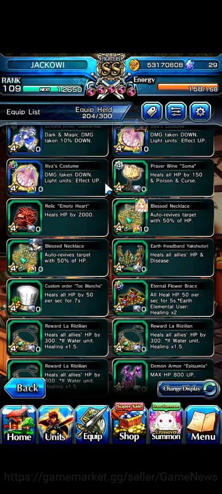 Grand Summoners Accounts Global|Rank 109|43 RGB|25 Ascend|InumutaTW,RoyTW,S image 12