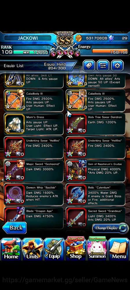 Grand Summoners Accounts Global|Rank 109|43 RGB|25 Ascend|InumutaTW,RoyTW,S image 14