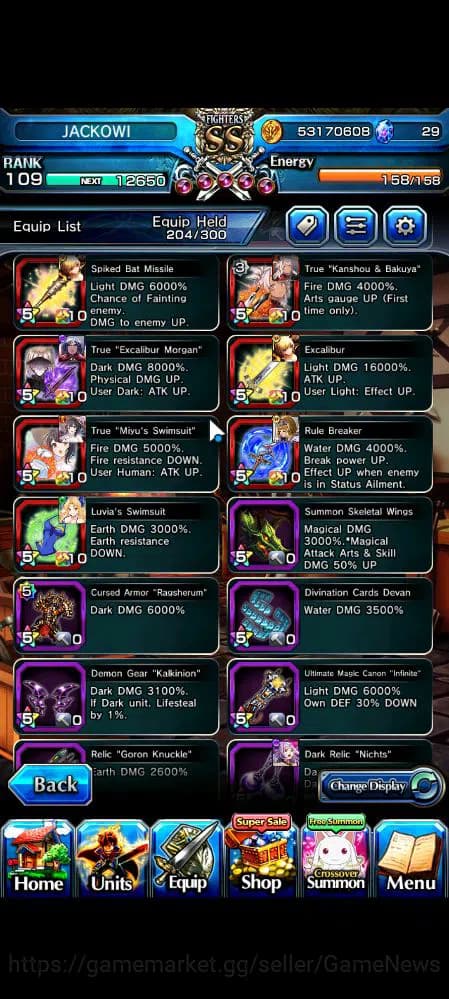 Grand Summoners Accounts Global|Rank 109|43 RGB|25 Ascend|InumutaTW,RoyTW,S image 16