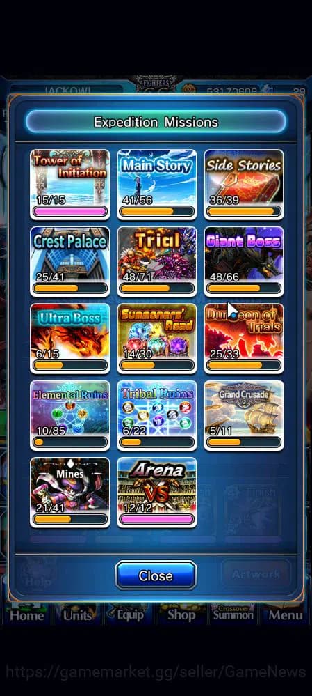 Grand Summoners Accounts Global|Rank 109|43 RGB|25 Ascend|InumutaTW,RoyTW,S image 19