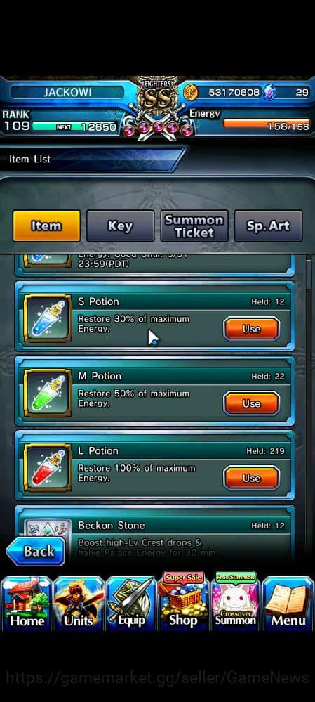 Grand Summoners Accounts Global|Rank 109|43 RGB|25 Ascend|InumutaTW,RoyTW,S image 2