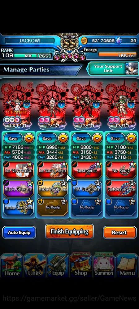 Grand Summoners Accounts Global|Rank 109|43 RGB|25 Ascend|InumutaTW,RoyTW,S image 3