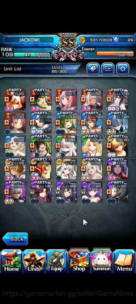 Grand Summoners Accounts Global|Rank 109|43 RGB|25 Ascend|InumutaTW,RoyTW,S image 4