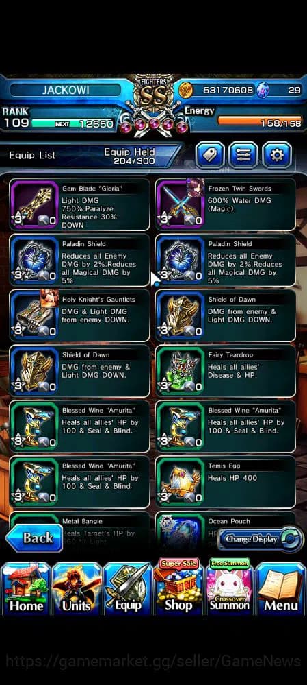 Grand Summoners Accounts Global|Rank 109|43 RGB|25 Ascend|InumutaTW,RoyTW,S image 8