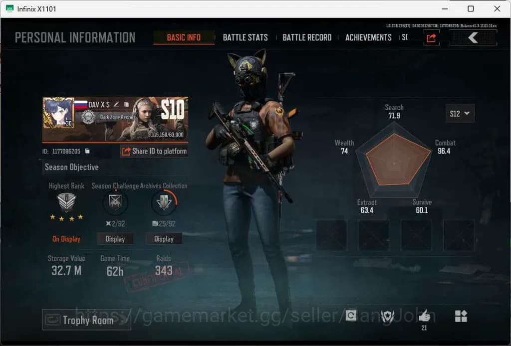 Arena Breakout Accounts Mobile|LVL 30|SV 32,7M|CV 4,4 M|heavy D3|more deta image 1
