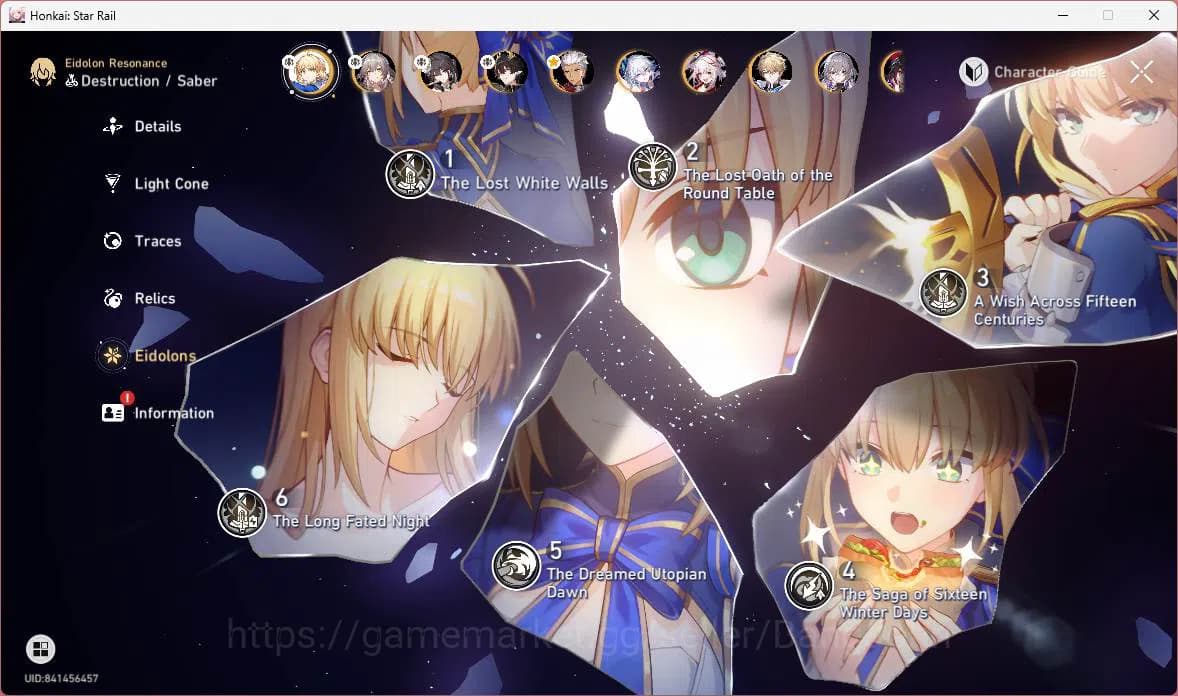 Honkai Star Rail Accounts ASIA|TL70|Sparxie PremTeam|9 Limit|LCsign(Saber E6 image 12