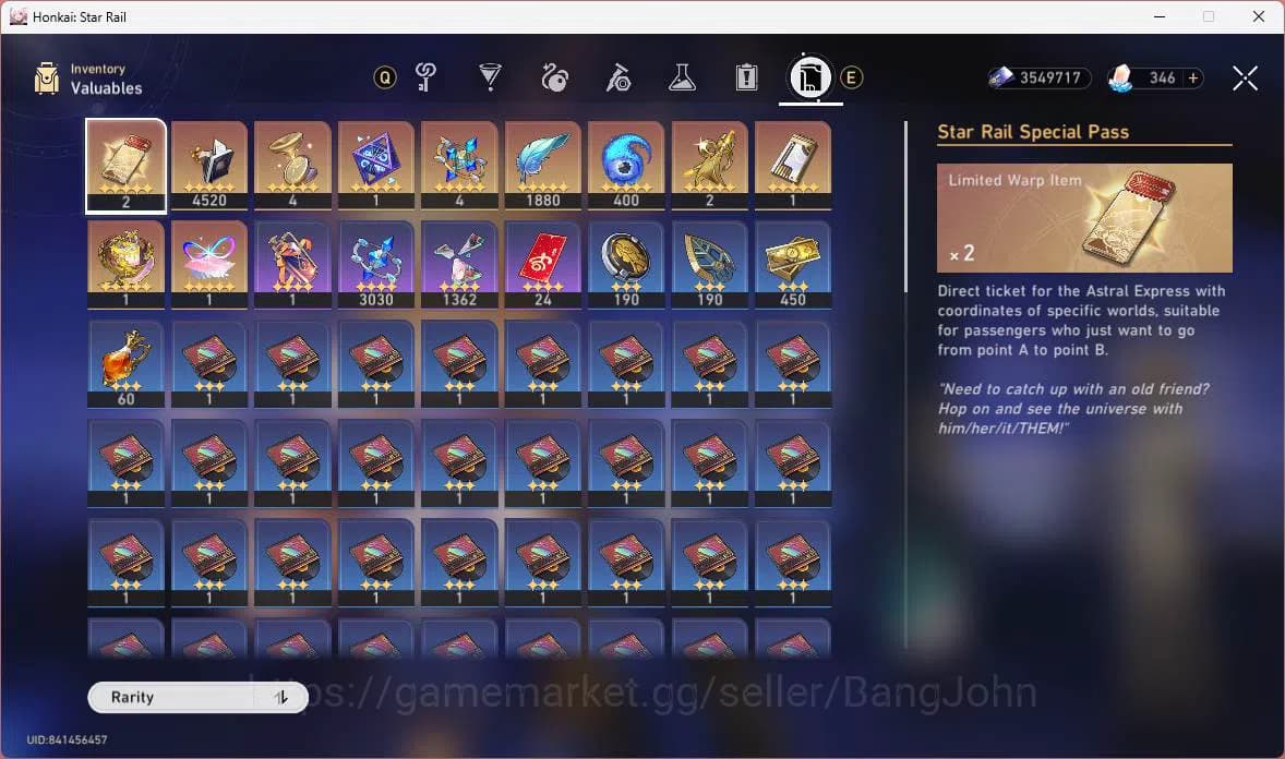 Honkai Star Rail Accounts ASIA|TL70|Sparxie PremTeam|9 Limit|LCsign(Saber E6 image 8