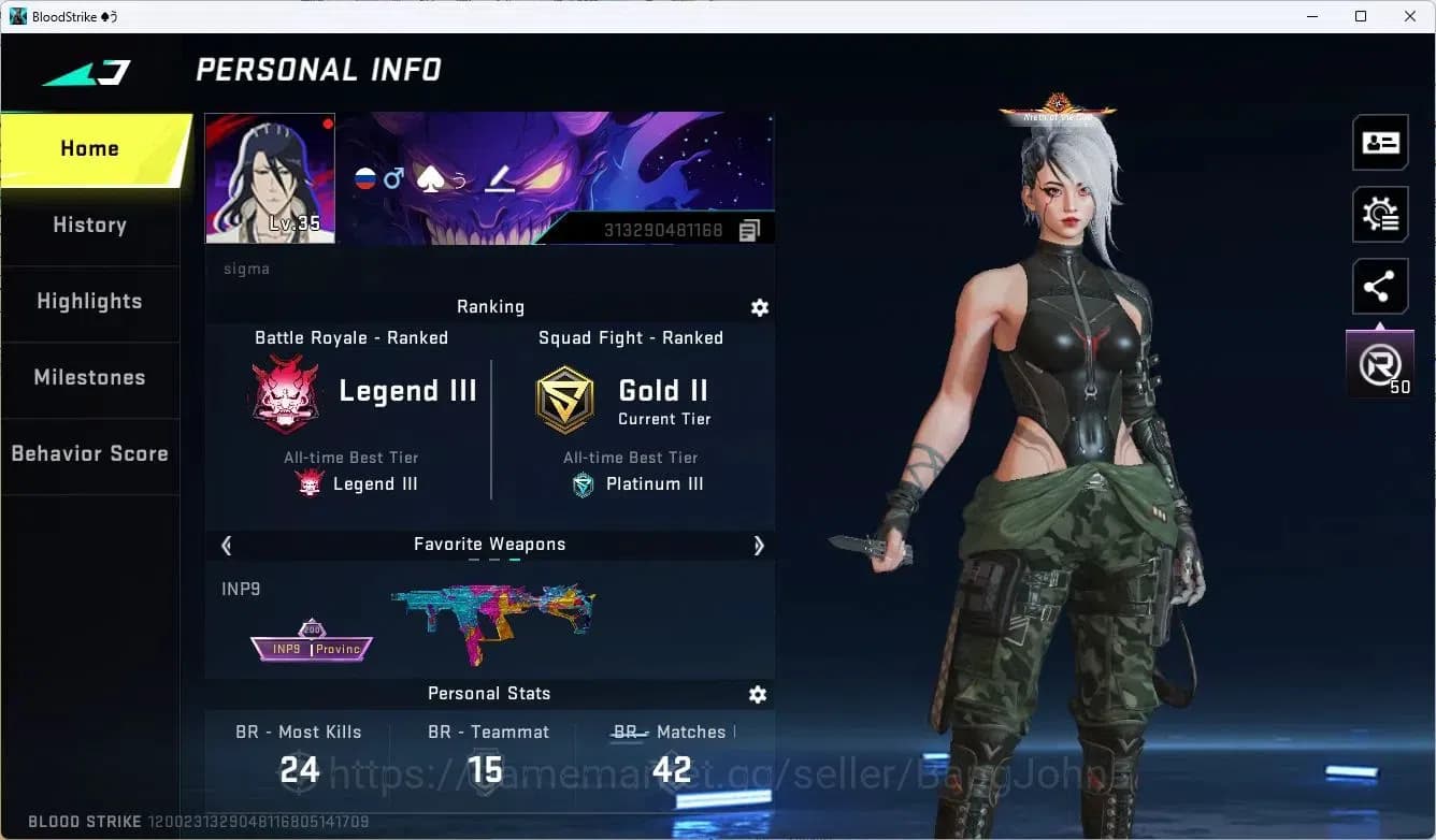 Blood Strike Accounts ASIA |COLLAB,AK47,M700,KAR98K,QBZ95,|LIMITED,AR97| image 2