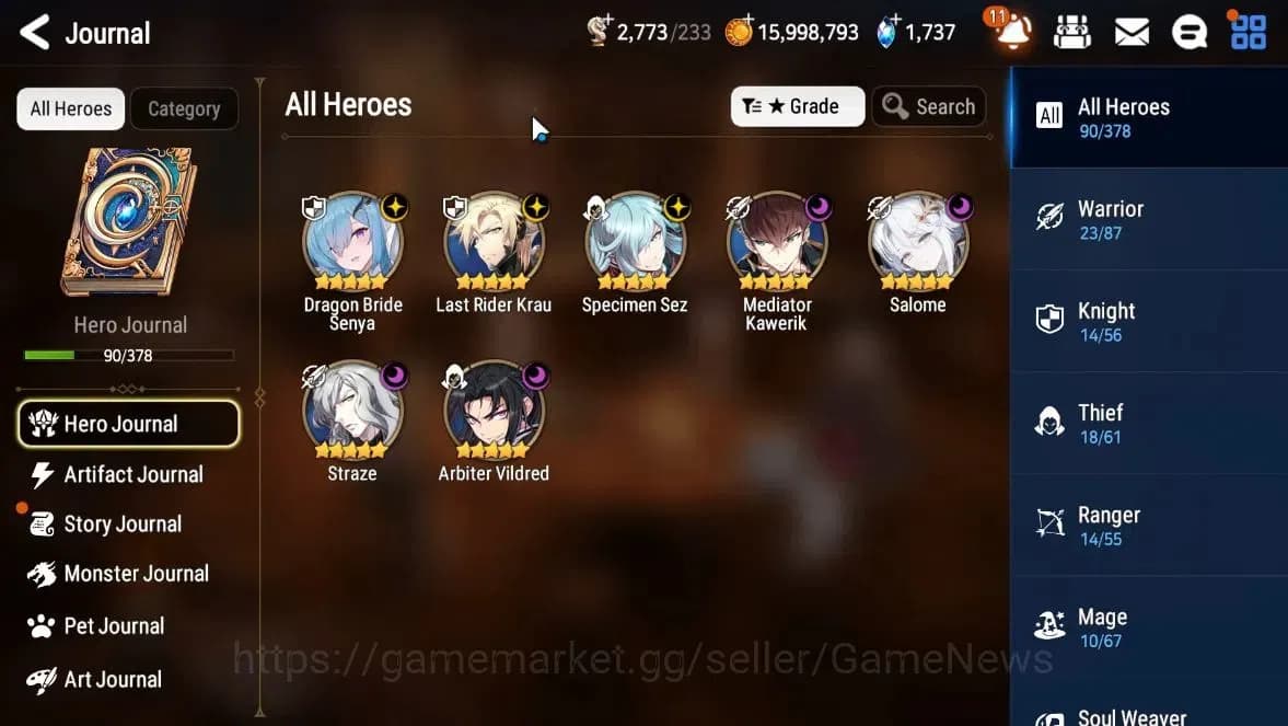 Epic Seven Accounts GLOBAL Unverif|New Era|7 ML(Salome,DB Senya, LR Kr image 4