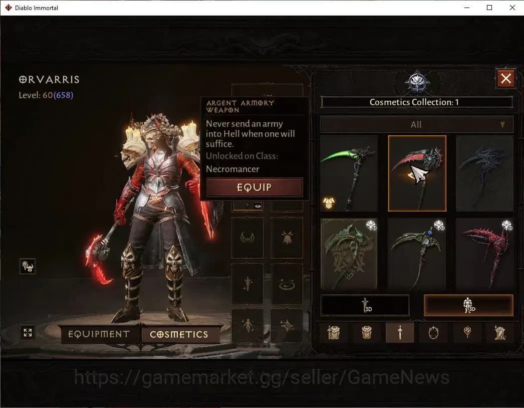 Diablo Immortal Accounts SEA - Verathiel|CS ON|Lv60(658)|Necromancer|CR 38K image 10