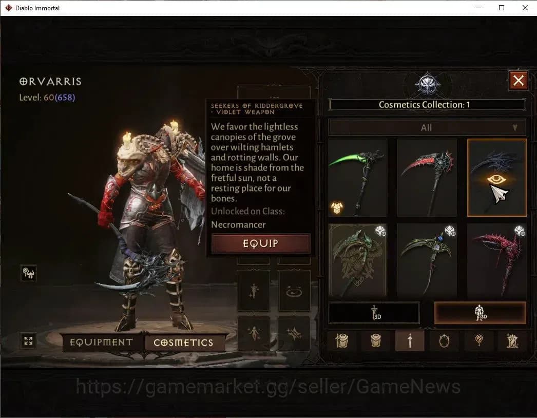 Diablo Immortal Accounts SEA - Verathiel|CS ON|Lv60(658)|Necromancer|CR 38K image 11