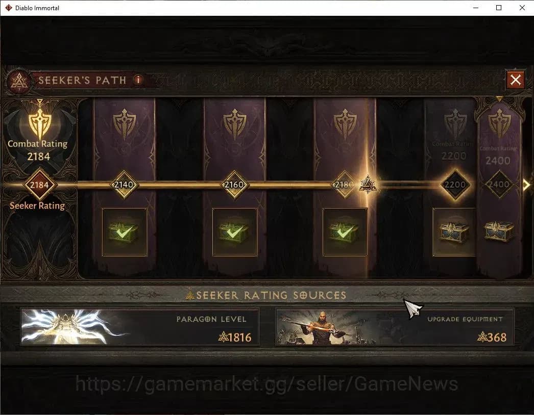 Diablo Immortal Accounts SEA - Verathiel|CS ON|Lv60(658)|Necromancer|CR 38K image 13