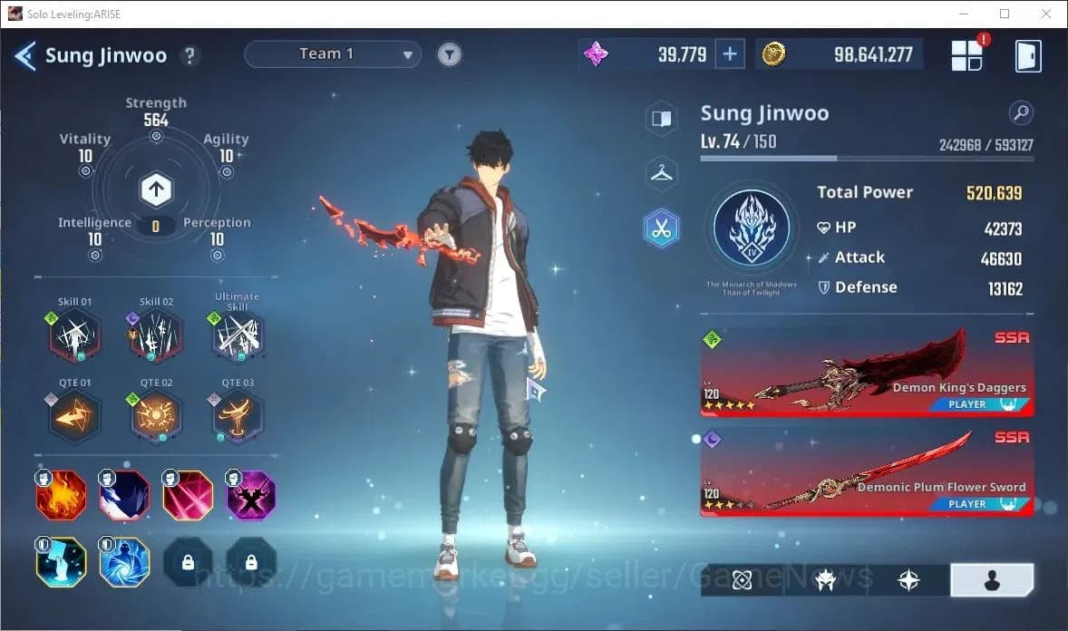 Solo Leveling: ARISE Accounts Lv74 1819M Pwr|LennartA3,+Sign,ReijiA5+Sign,Hae In image 3