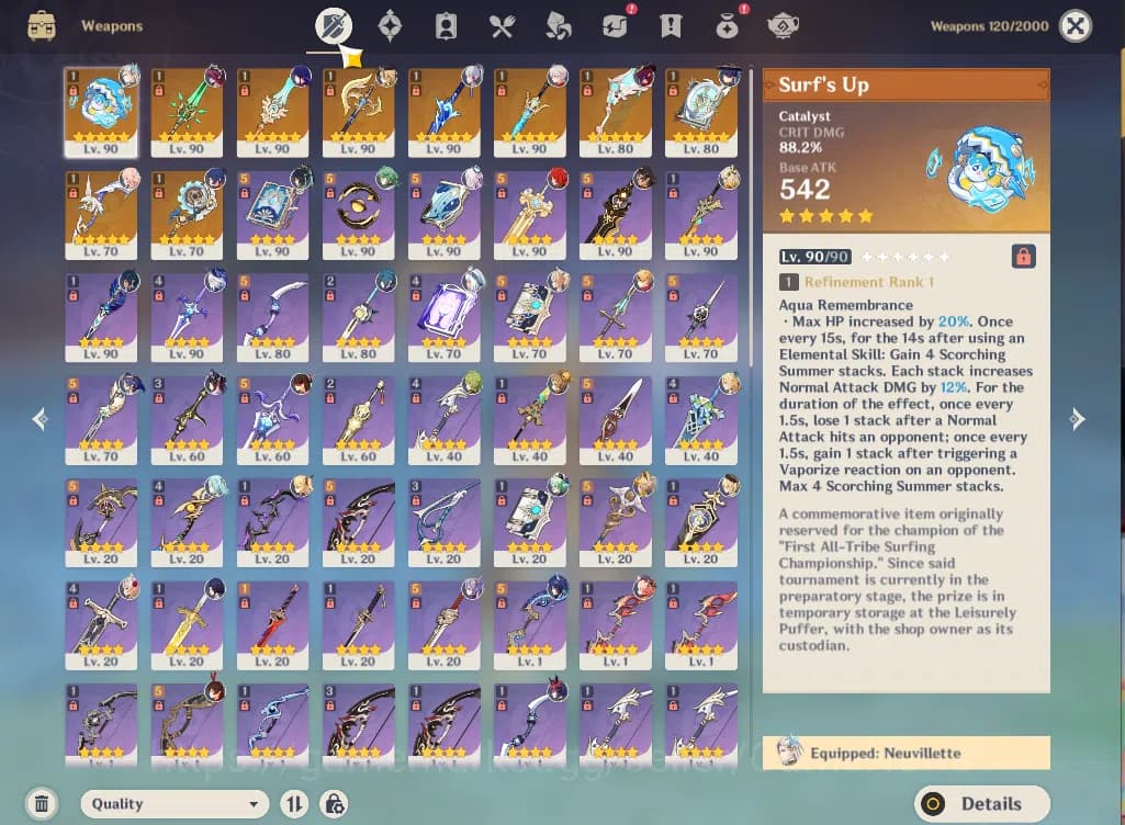 Genshin Impact Accounts ASIA|AR59|PreamTeam NeuvilletteC1|15Limited+10(*5W image 14