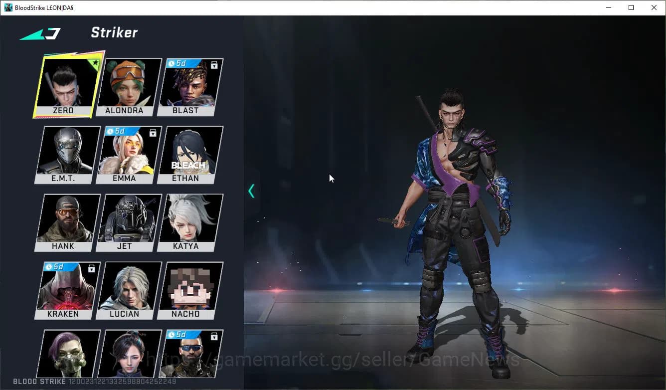 Blood Strike Accounts ASIA|Collab 7DS (Karl98,QBZ95), BLEACH Byakuya+1 U image 2