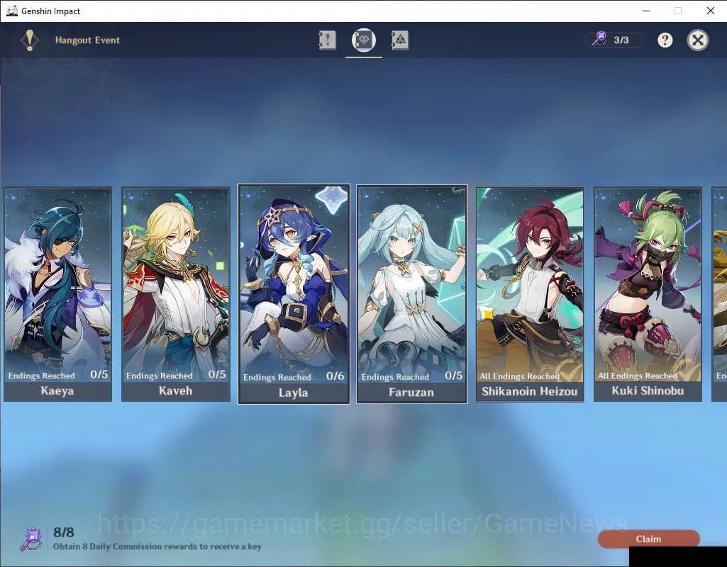 Genshin Impact Accounts ASIA |AR 57|9 Limit+5(*5Wep)|Neuvilette+Sign,EulaC image 17