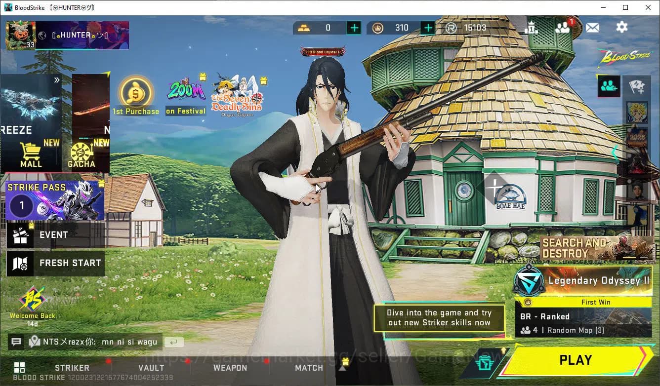 Blood Strike Accounts ASIA|Collab BLEACH Byakuya+3 ULTRA [Ethan-Raidmask image 1