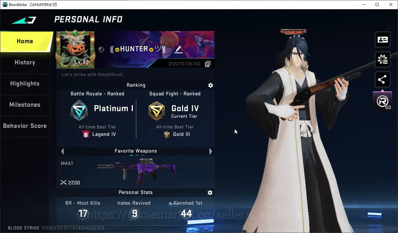 Blood Strike Accounts ASIA|Collab BLEACH Byakuya+3 ULTRA [Ethan-Raidmask image 2