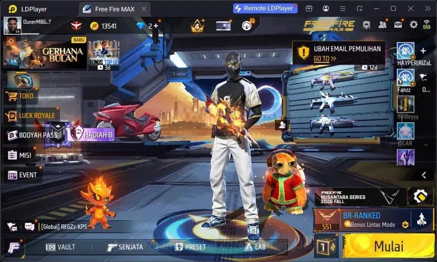 Free Fire Accounts Indonesia | Vault 90 | EVO XM8-Destiny Guardian| E image 1