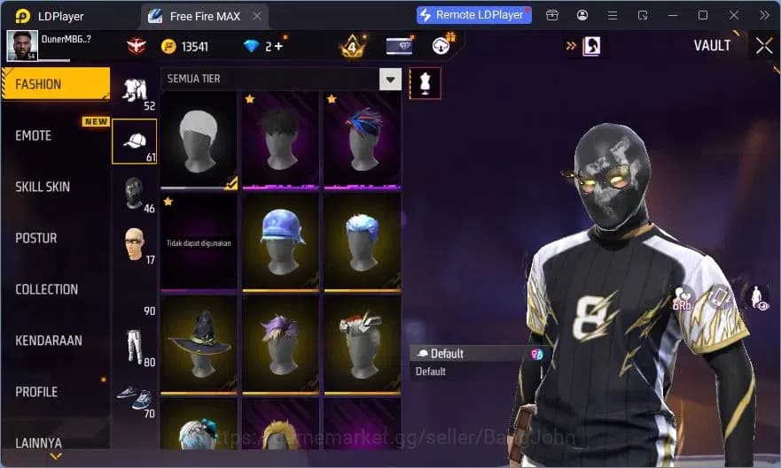Free Fire Accounts Indonesia | Vault 90 | EVO XM8-Destiny Guardian| E image 20