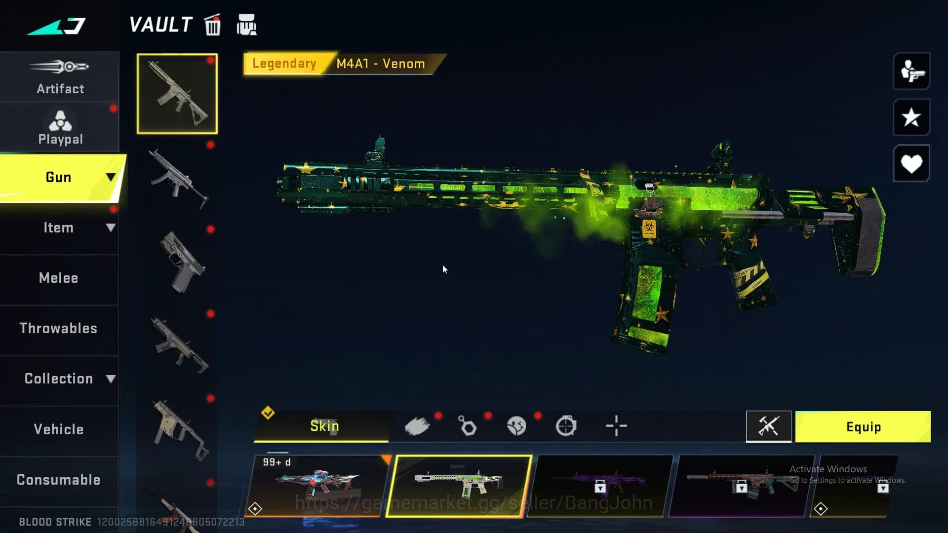 Blood Strike Accounts ASIA |LIMITED=AR97|COLLAB=AK47|ULTRA=SCAR MORE DET image 2