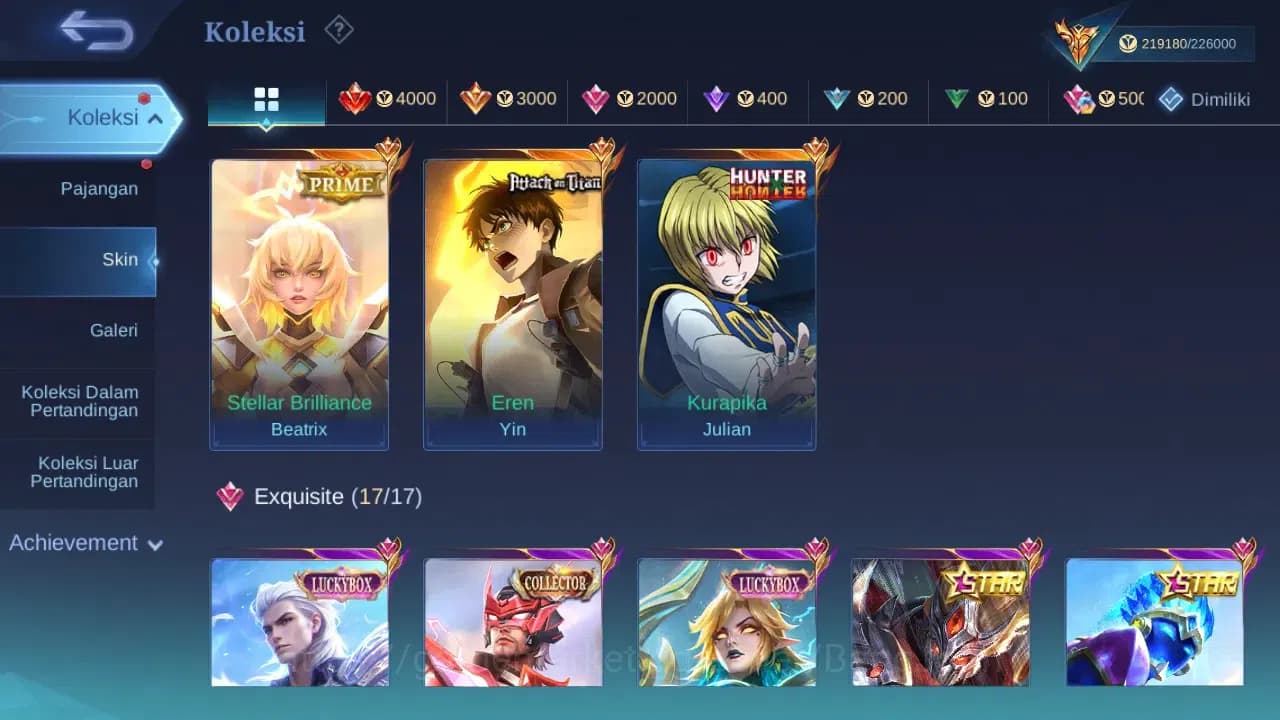 Mobile Legends: Bang Bang Accounts GLOBAL Hero 131 Skin 542 | Legend Granger Freya Fr image 5