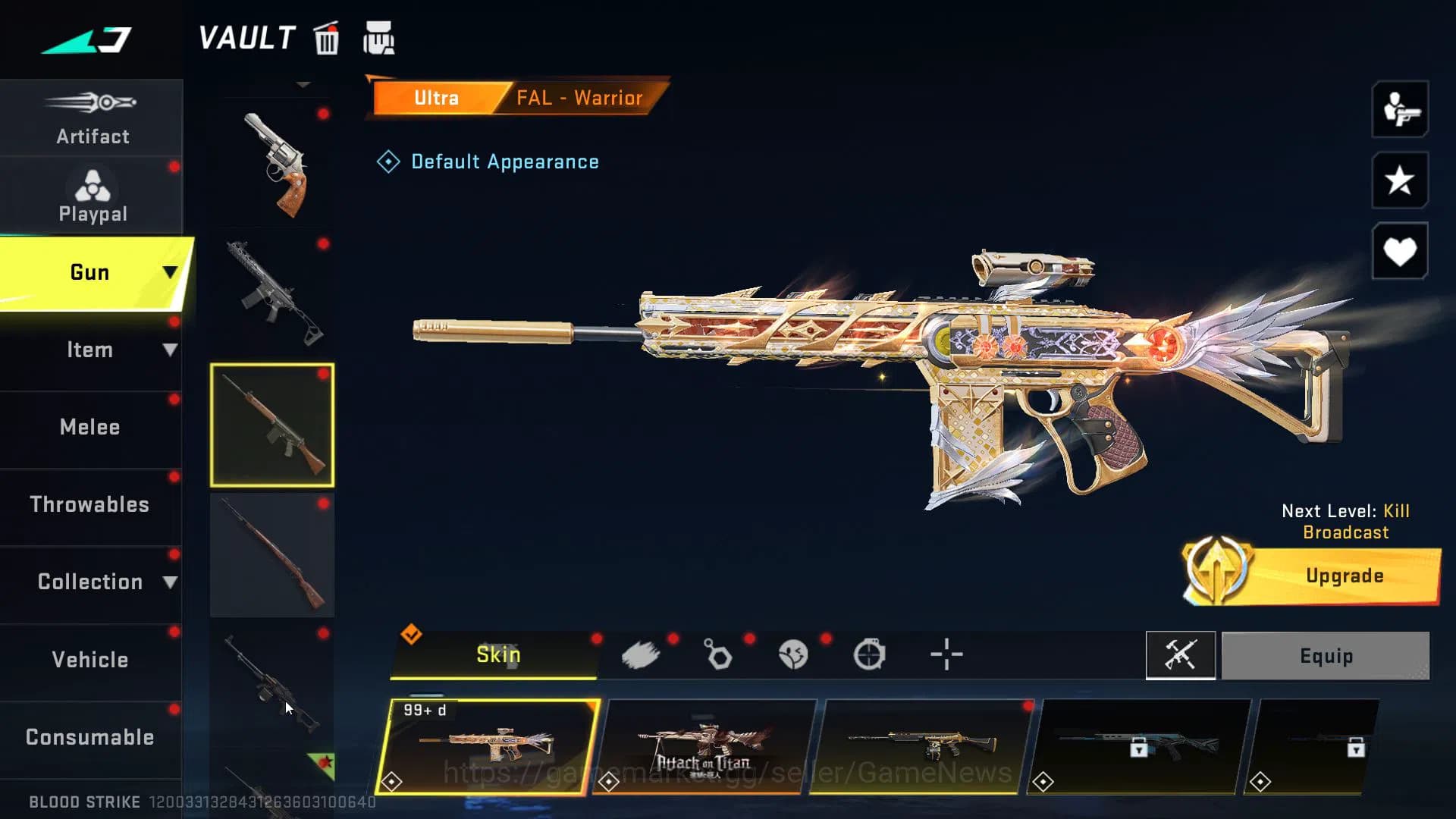 Blood Strike Accounts ASIA|4 ETERNAL(M700,Uzi,Ran,Byakuya)1MELE(kukri-Ne image 10