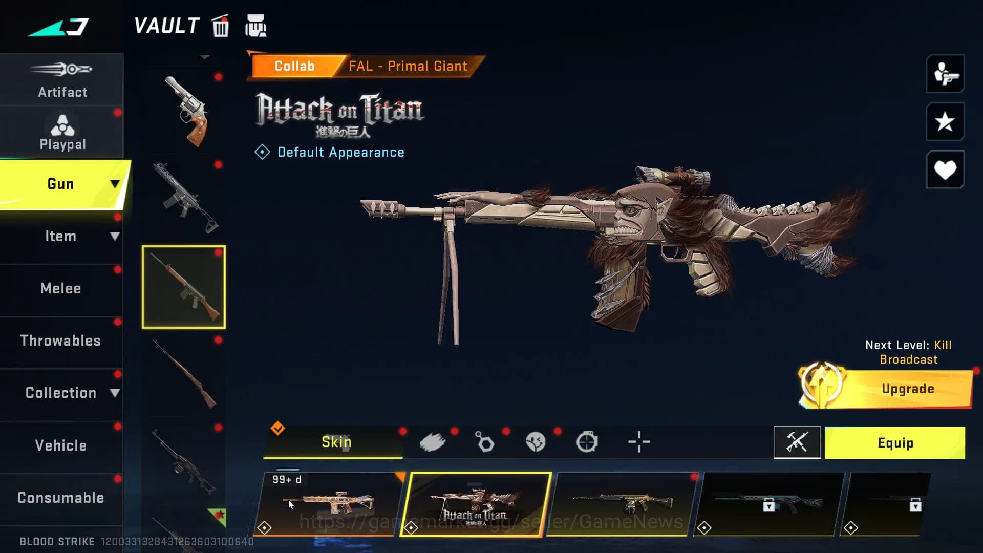 Blood Strike Accounts ASIA|4 ETERNAL(M700,Uzi,Ran,Byakuya)1MELE(kukri-Ne image 11