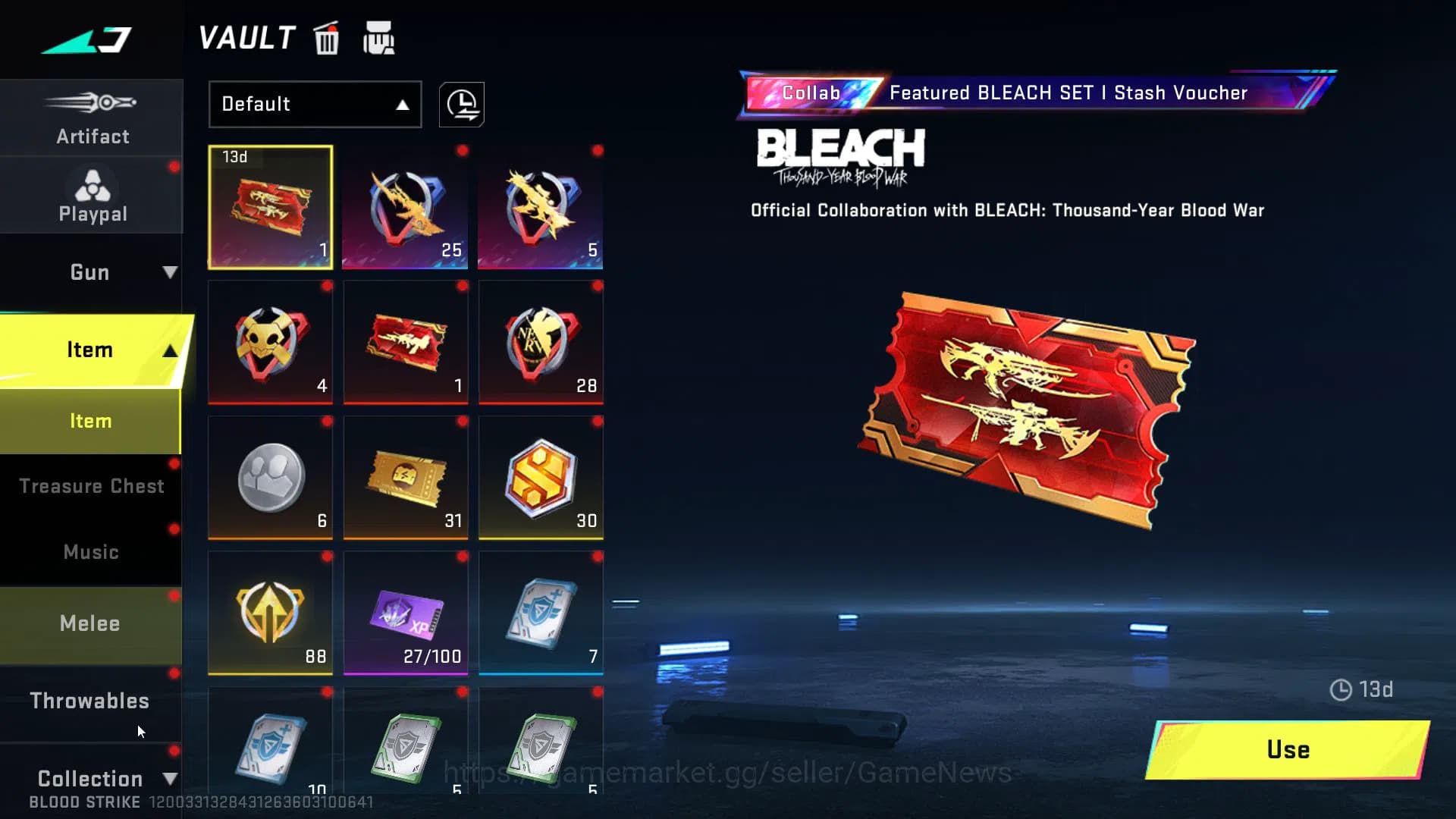 Blood Strike Accounts ASIA|4 ETERNAL(M700,Uzi,Ran,Byakuya)1MELE(kukri-Ne image 15