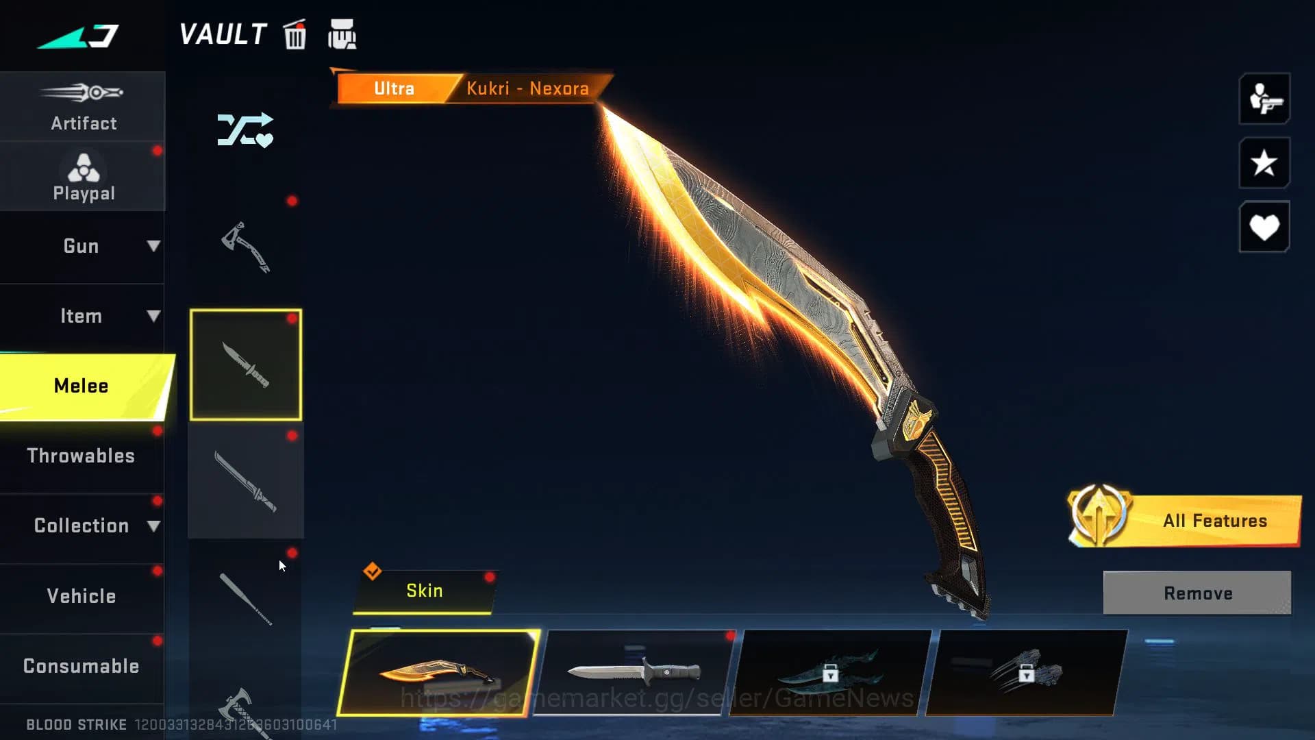 Blood Strike Accounts ASIA|4 ETERNAL(M700,Uzi,Ran,Byakuya)1MELE(kukri-Ne image 16