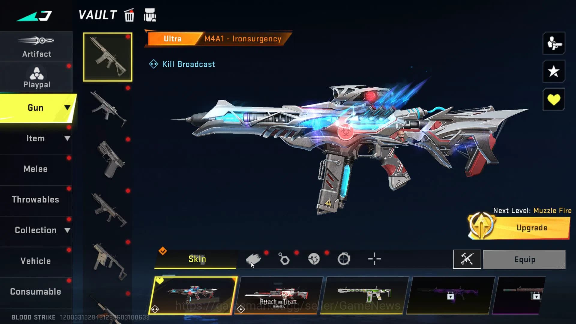 Blood Strike Accounts ASIA|4 ETERNAL(M700,Uzi,Ran,Byakuya)1MELE(kukri-Ne image 3