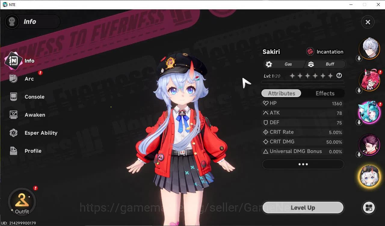 Neverness to Everness Accounts GLOBAL ASIA |HL 3| 2 SSR Limited Nanally Awk 1, Sa image 2