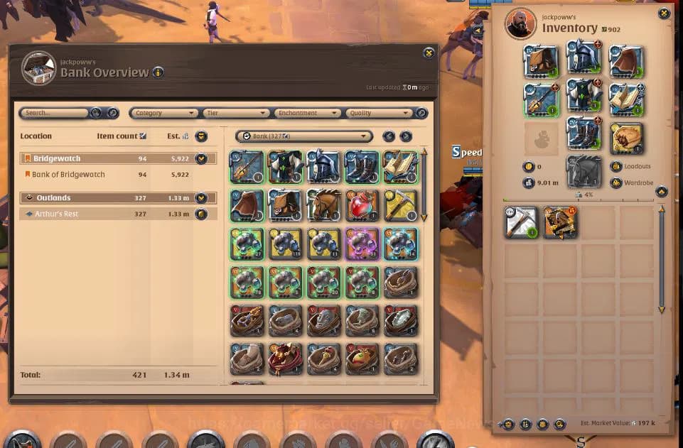 Albion Online Accounts ASIA|3,21M Total Fame -9,01M Silver|T8 Ore Miner-T image 4