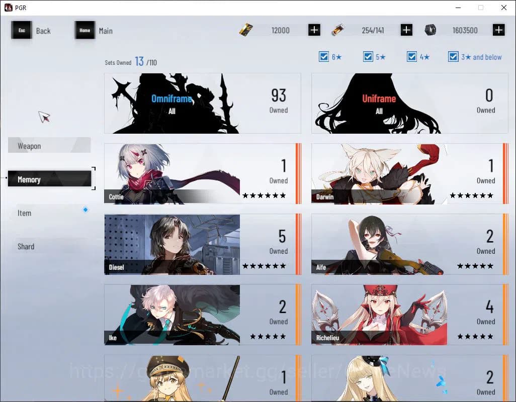 Punishing: Gray Raven Accounts NA | Lv 42 | Ready Gacha | 12K BC+2,8K YC+7,7K Blu image 4