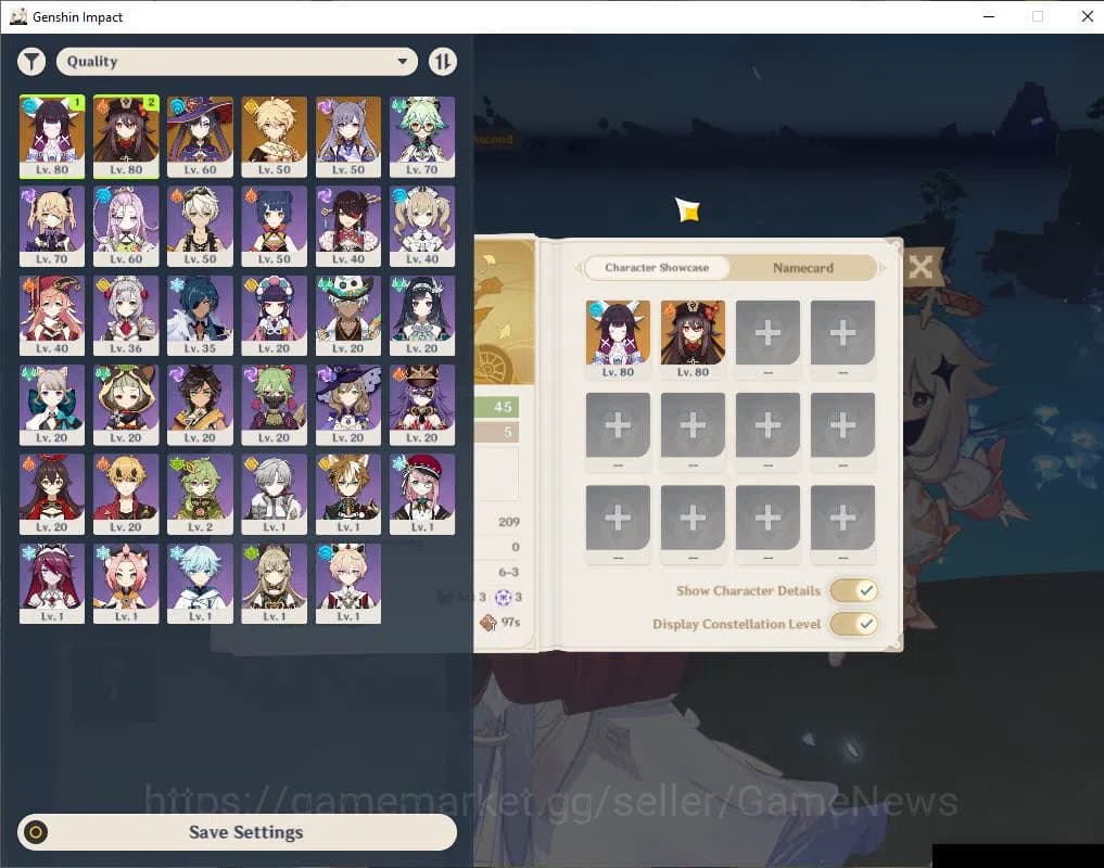 Genshin Impact Accounts ASIA|AR 45|2 Limited| Columbina,HuTao [Keqing,Mona image 2