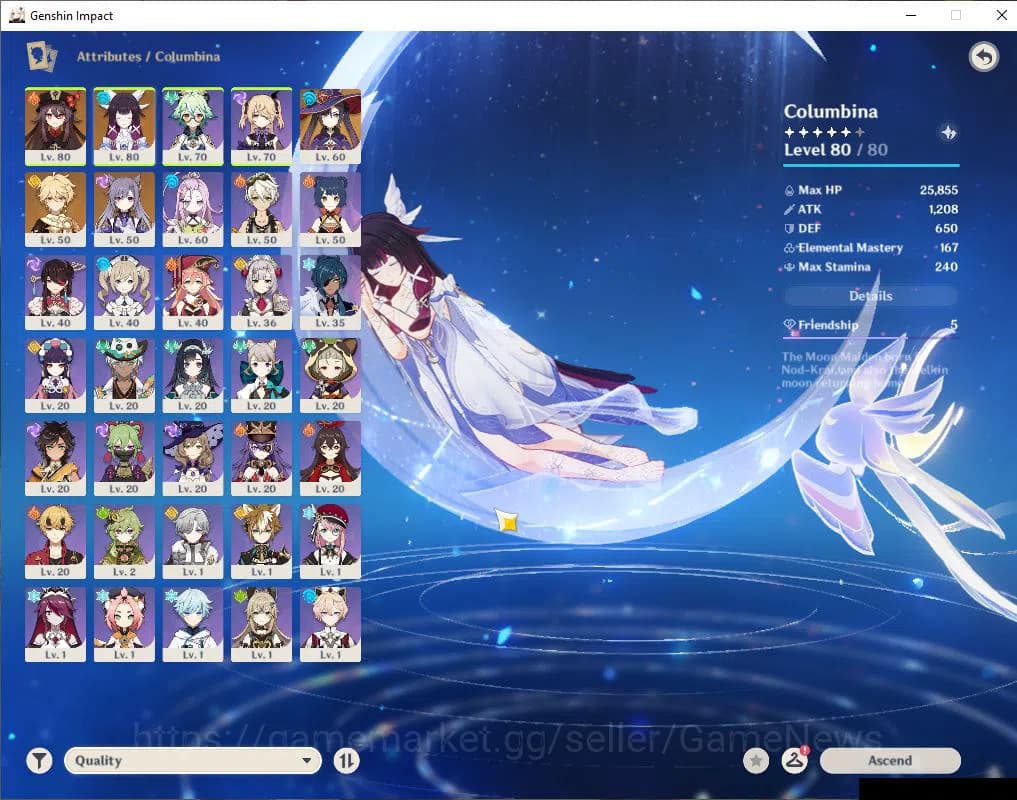 Genshin Impact Accounts ASIA|AR 45|2 Limited| Columbina,HuTao [Keqing,Mona image 3
